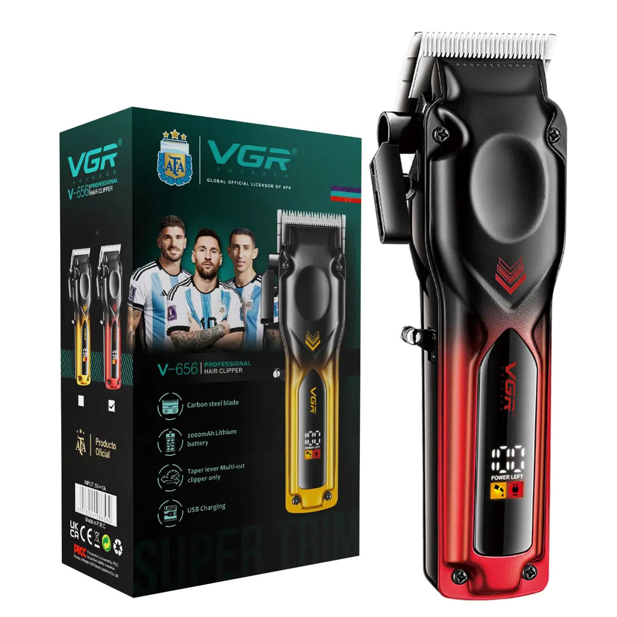 VGR V-656 Professional Hair Clipper for Men – Ceramic & Stainless Steel Blades