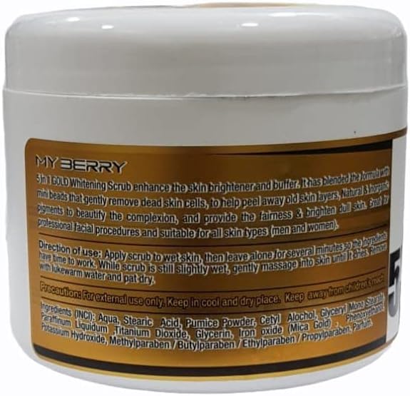 My Berry 5 in 1 My Berry Gold Whitening Scrub - 500ml Brand: My Berry Organics
