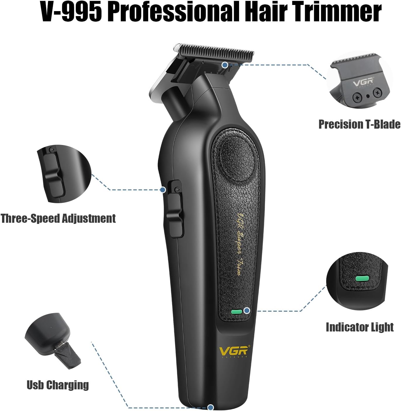VGR 995 Professional Hair Trimmer for Men