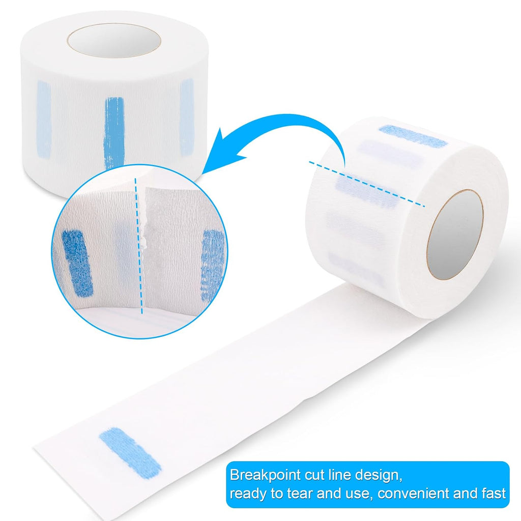 5 Rolls Disposable Barber Paper Neck Strips Barber Accessories, Professional Barber Supplies Stretchy Paper Neck Strips for Salon Haircut Styling
