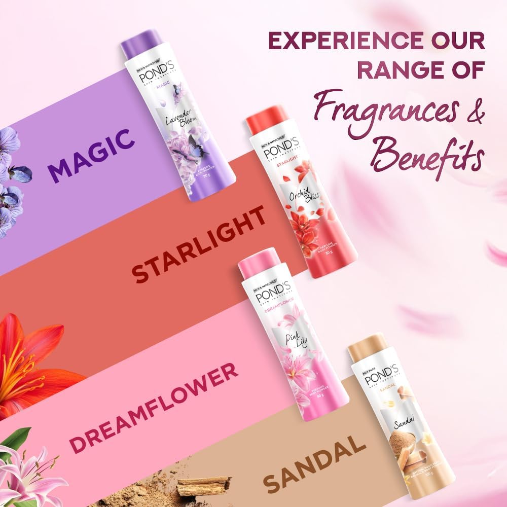 Ponds Dream Flower Pink Lily Talcum Powder 80g