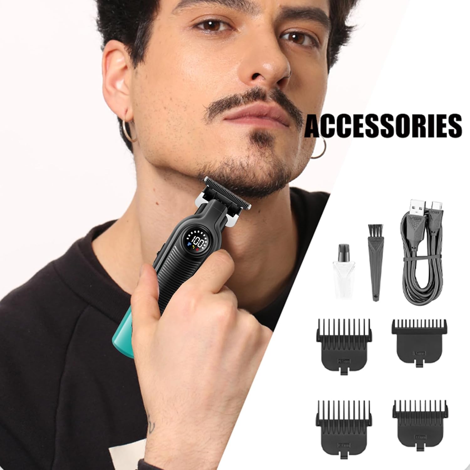 VGR 996 Cordless Hair Trimmer for Men with T-Blade
