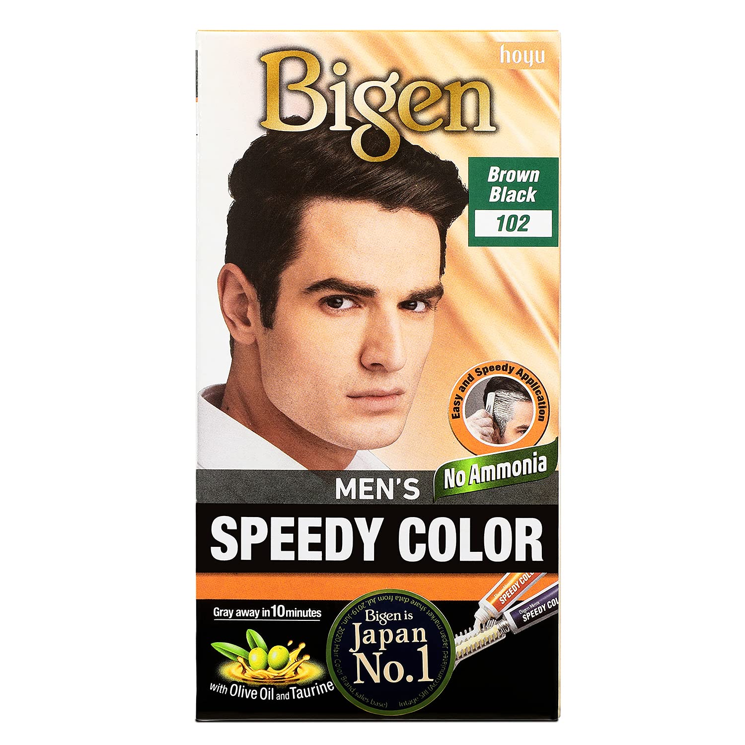 Bigen Men's Speedy Color, Brownish Black 102