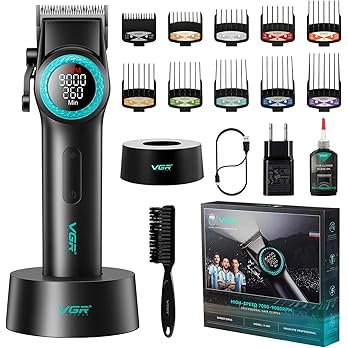 VGR 001 Professional Hair Clippers for Men with Charging Base,