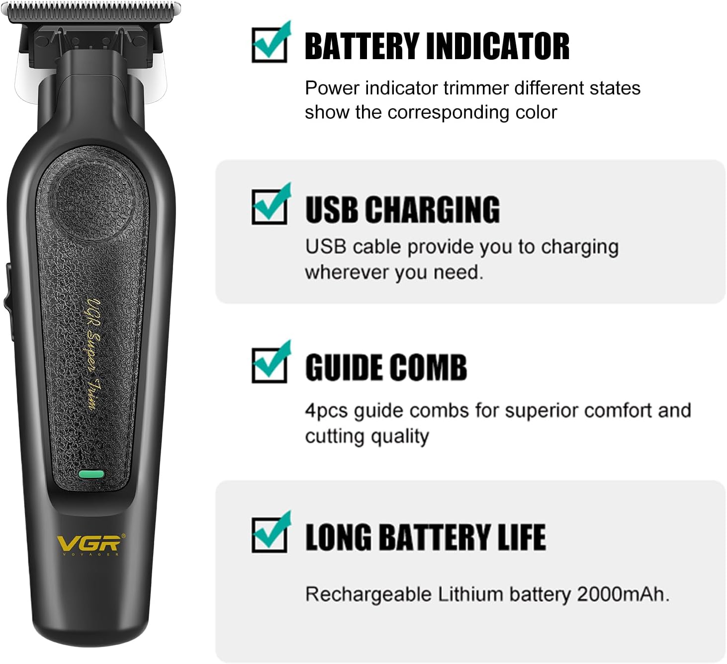 VGR 995 Professional Hair Trimmer for Men