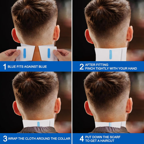 5 Rolls Disposable Barber Paper Neck Strips Barber Accessories, Professional Barber Supplies Stretchy Paper Neck Strips for Salon Haircut Styling