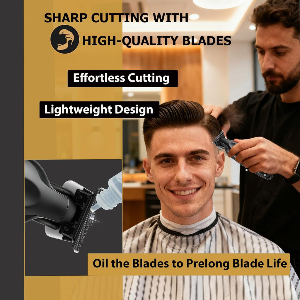 KEMEI PG2299 Hair Trimmer for Men Zero Gapped Hair Clippers for Barbers | Professional Beard Trimmer for Men, Cordless, 7000 RPM