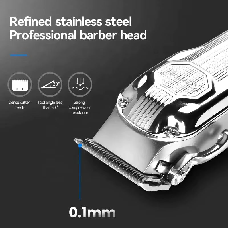KM-517 USB Digital Display Hair Trimmer Professional Clipper