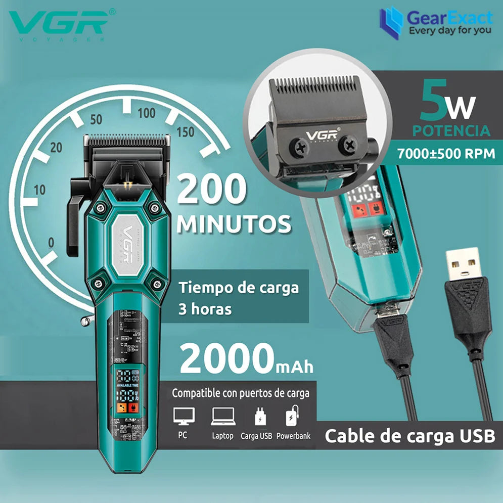 VGR V-600 Professional Hair Clipper and Beard Trimmer Salon Series for Men