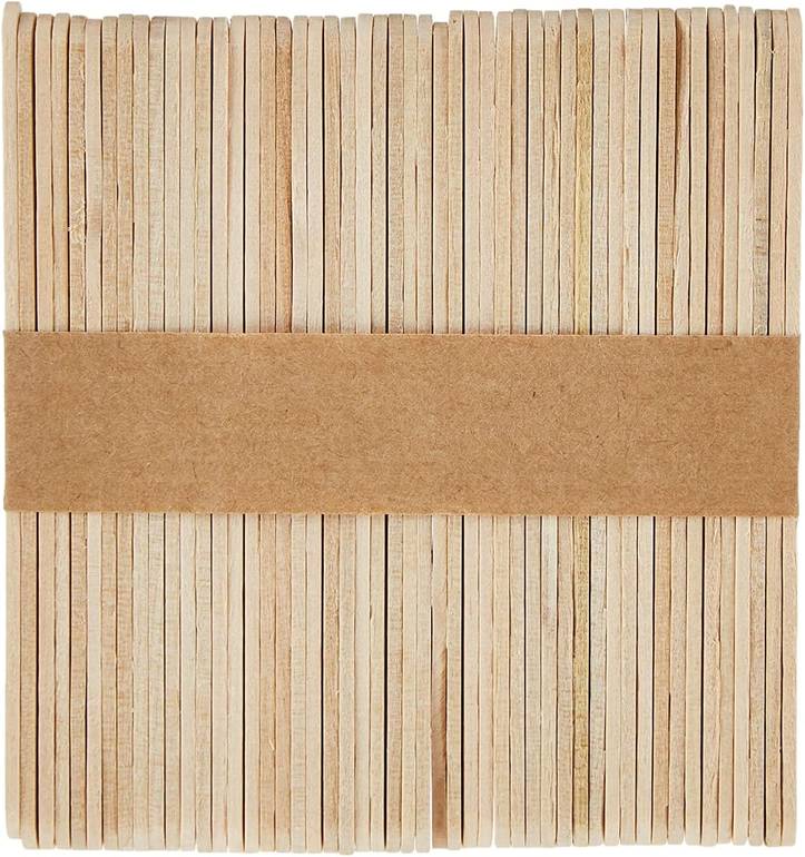 Wooden Waxing Wax Sticks, 50Pcs