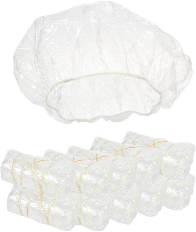 Bath Head Cap Set Disposable 100 Piece Clear
