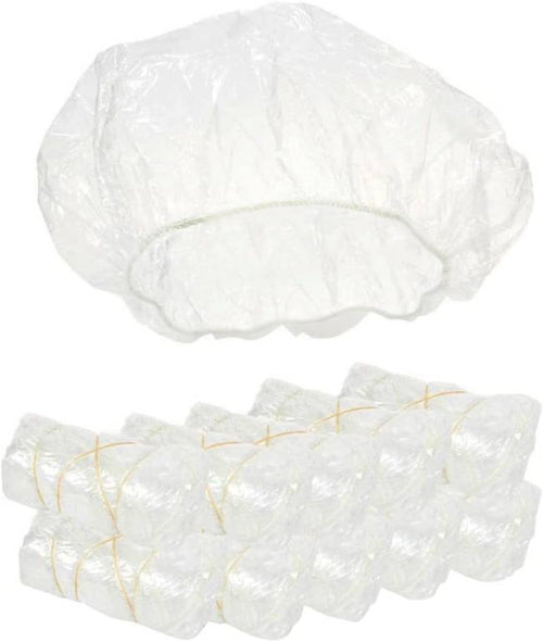 Bath Head Cap Set Disposable 100 Piece Clear